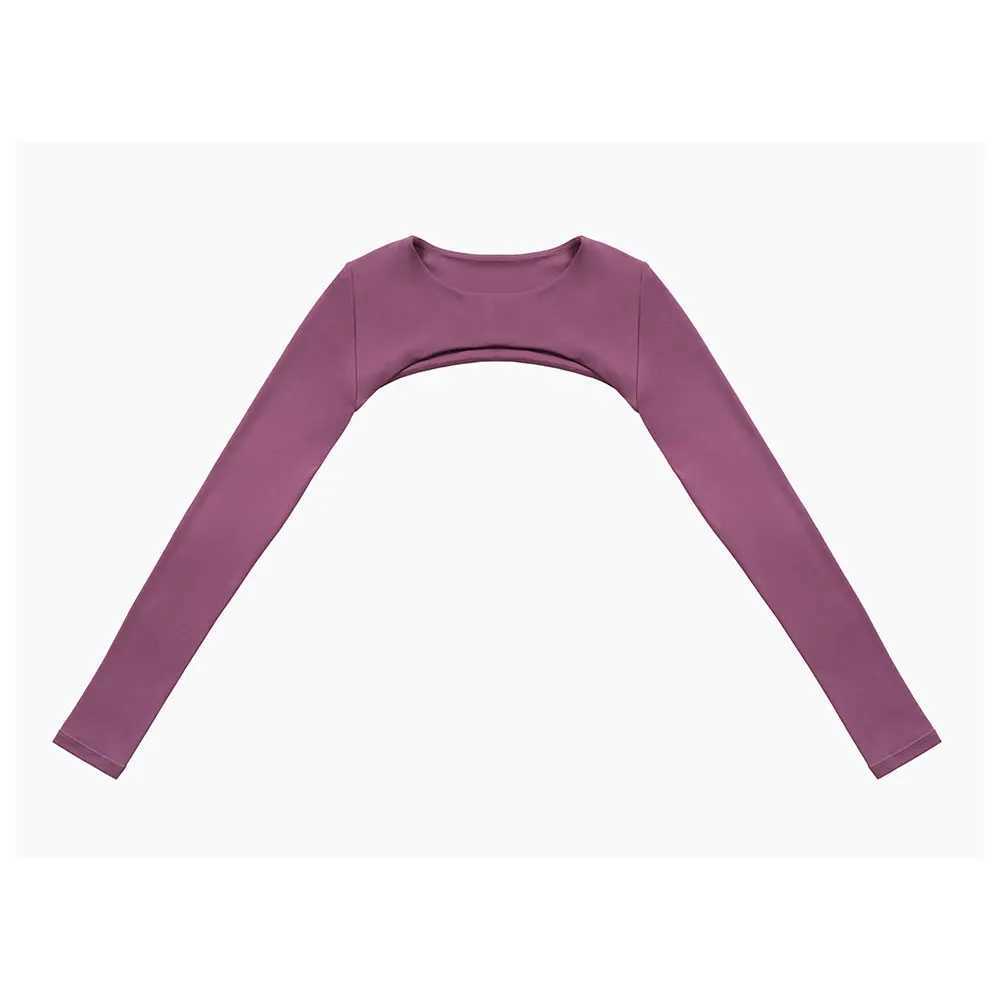 Women Crop Tops Long Sleeve Breathable Running T-Shirts Gym Sports Top with Pad Yoga Shirts Fitness Workout Yoga Clothing J251112