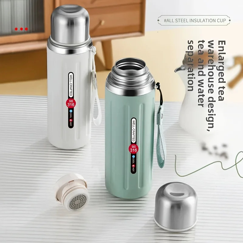 Thermos Bottle Vacuum Flasks Tumbler 316 Stainless Steel Thermal Water Keep And Cold Insulated Cup Drinkware 251107 W260226