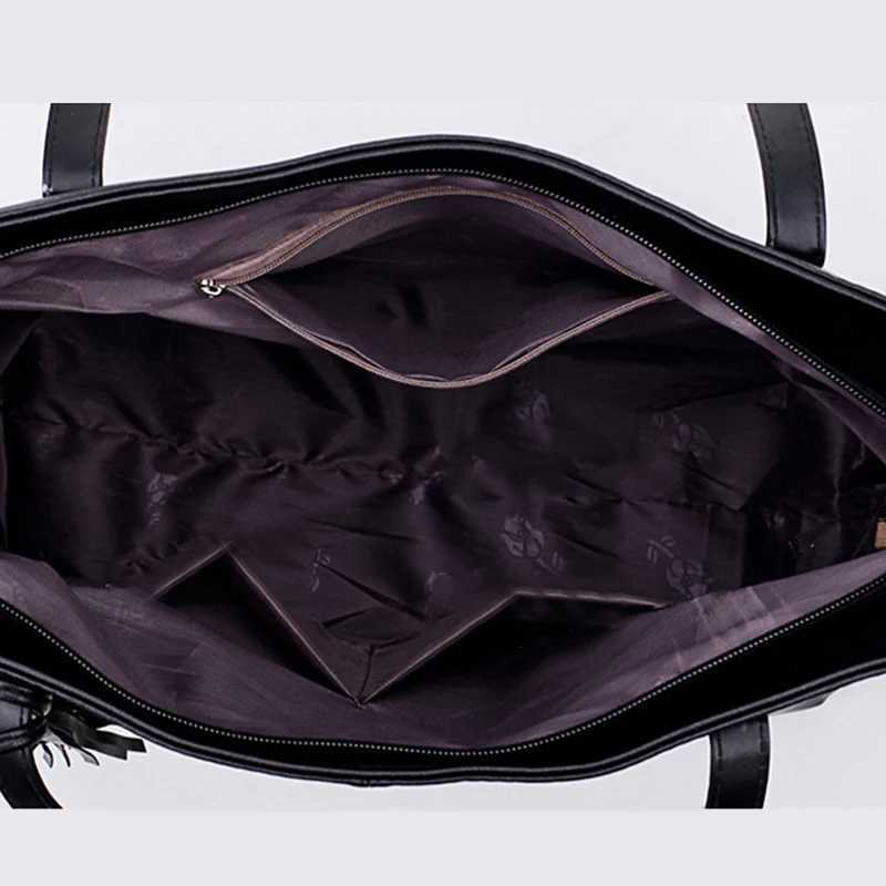 Womens large capacity handbag womens tassel design handbag luxury brand PU leather shoulder bag womens top handle Sac A MainXJ250412