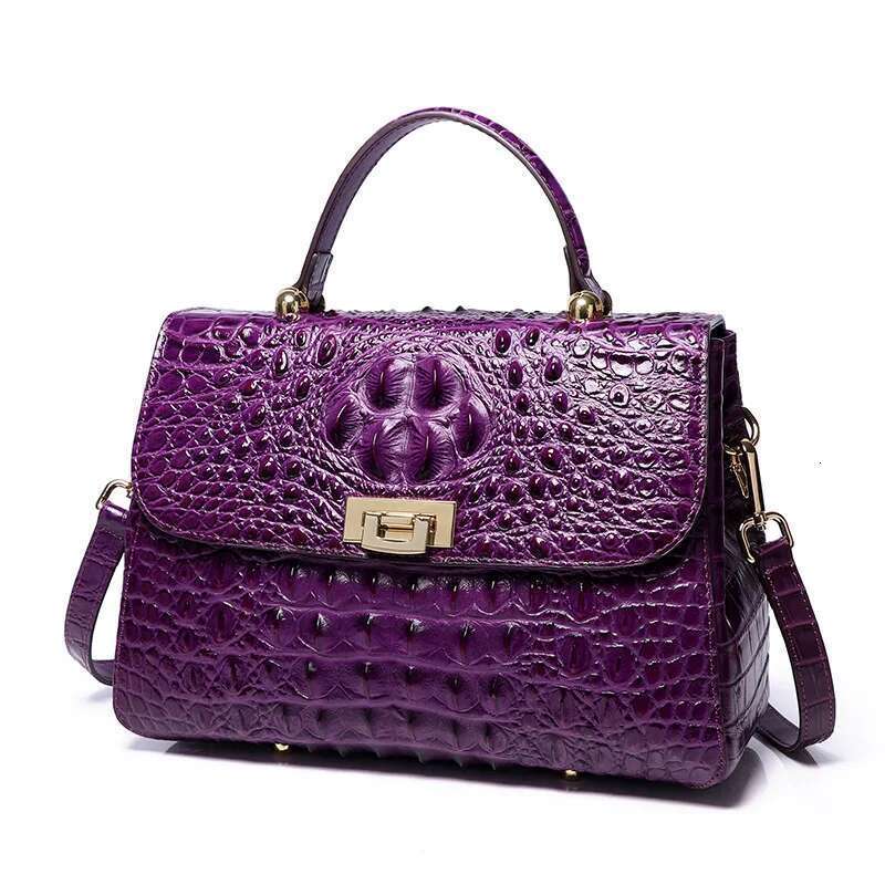 New Fashion Alligator Women Handbags European Designer Cow Genuine Leather Shoulder Bags Female Girl Brand Crossbody Bag