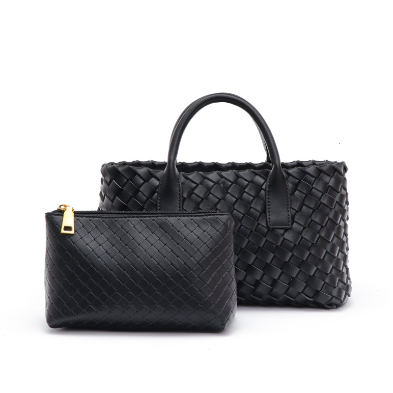 Hand woven bag Women's fashion PU leather letter bag Designer crossbody shoulder handbag