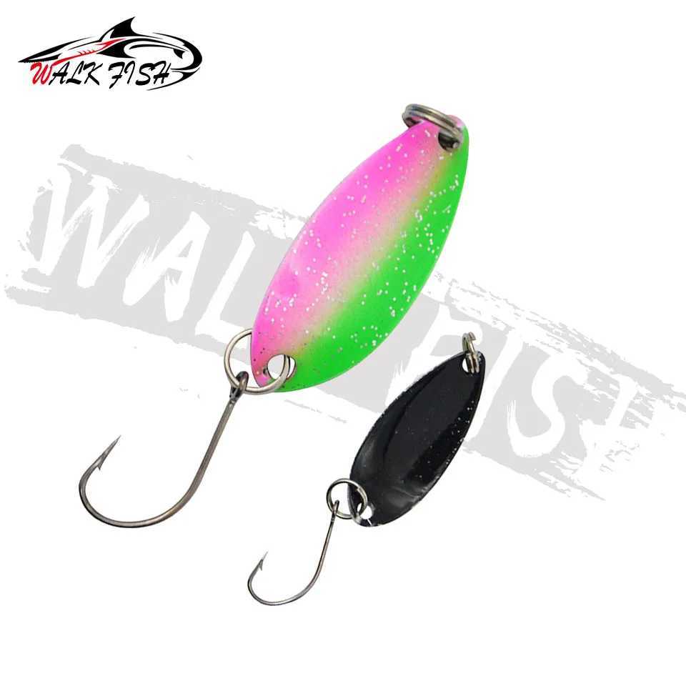 WALK FISH 1PCS Peche Leurre Pesca SPOON 3g 33mm Colorful Spoon Bait Stream Metal Fishing Lure For Trout Chub Perch Salmon Z250411