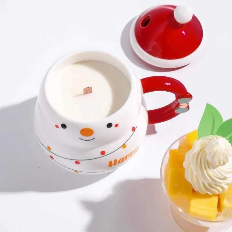 Christmas Christmas Ceramic Mug Large Capacity Nordic Style Snowman Santa Tree Creative Gift for Holiday Season Y251112