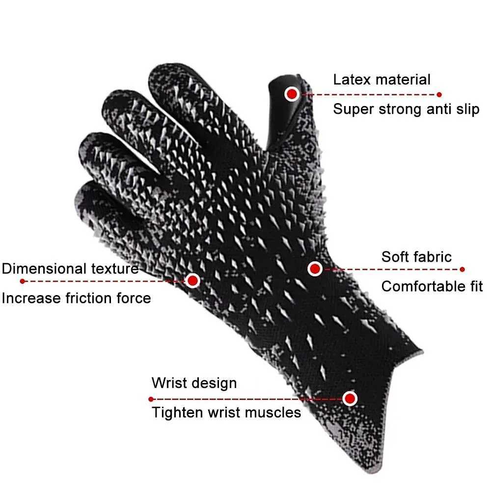 Football goalkeeper gloves latex thick professional goalkeeper gloves for youth football training and competitionXJ250412