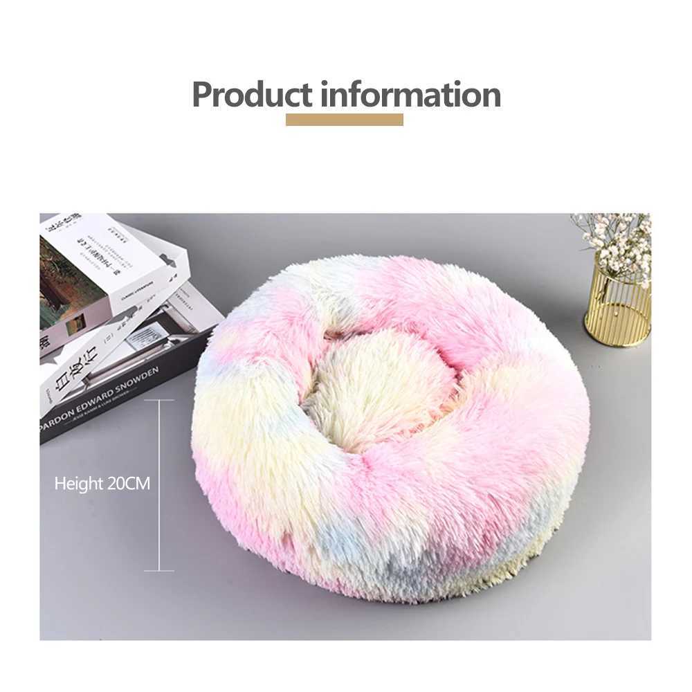 Super Soft Pet Bed Dog House Round Cat Winter Warm Sleeping Bag Plush Size Dog Mat X250412