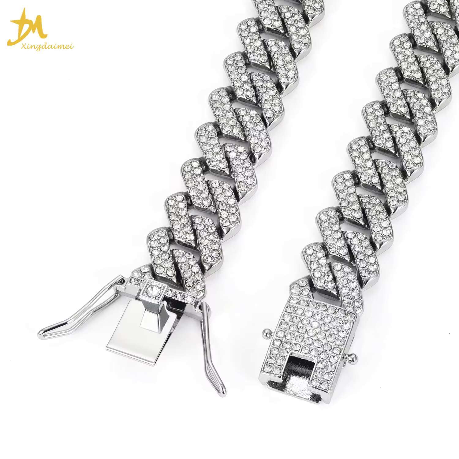 S0253 Men's Miami Cuban Sier Iced Necklace 12mm 18 inch Chain Hip Hop Jewelry