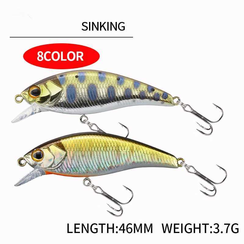 Sinking method fishing lure Mino 46mm/3.7g artificial bait hard bait lure plastic fake bait simulation lure Z250411