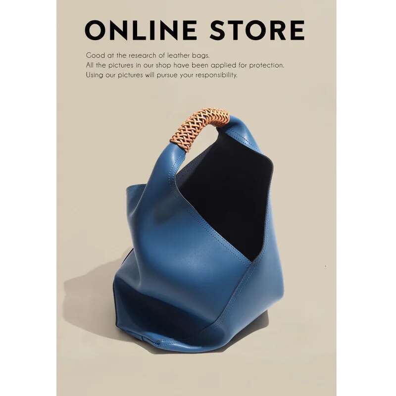 Versatile Women's Tote Cow Leather Underarm Woven Design Single Shoulder Portable Big Bag For Women 2052
