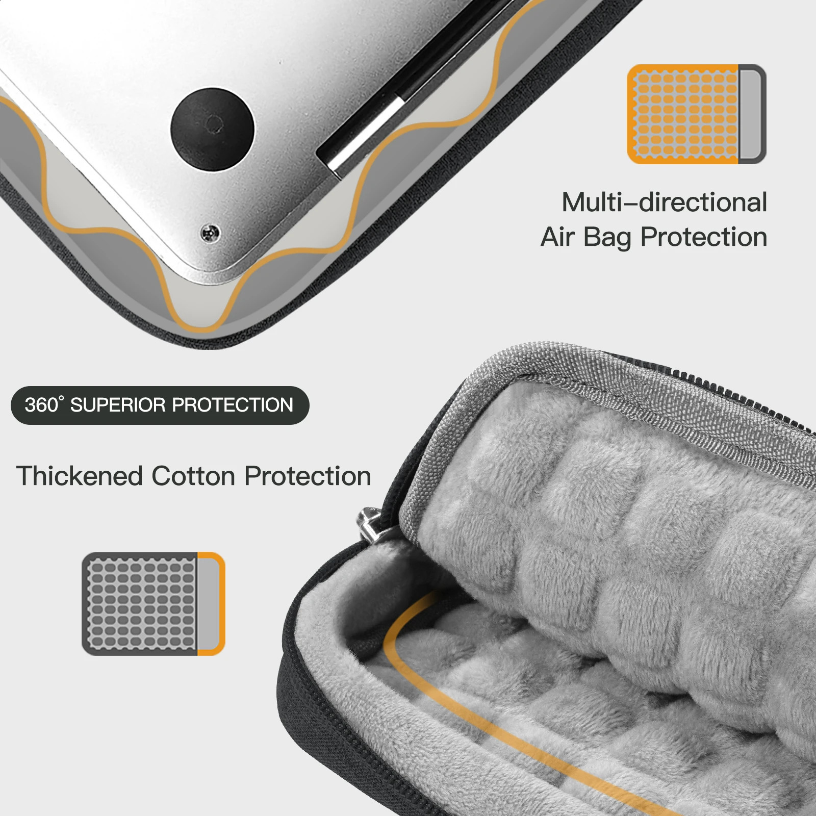 Laptop Case 12 13 15.4 15.6 inch Carrying Sleeve For Air M2 13.3 Pro M3 14 M1 Cover Dell Shell BAG250403