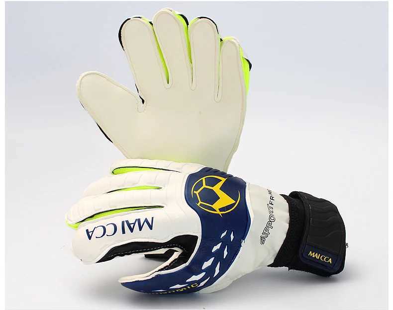 Adult football goalkeeper gloves mens professional anti slip finger protection thick football latex training goalkeeper sports glovesXJ250412