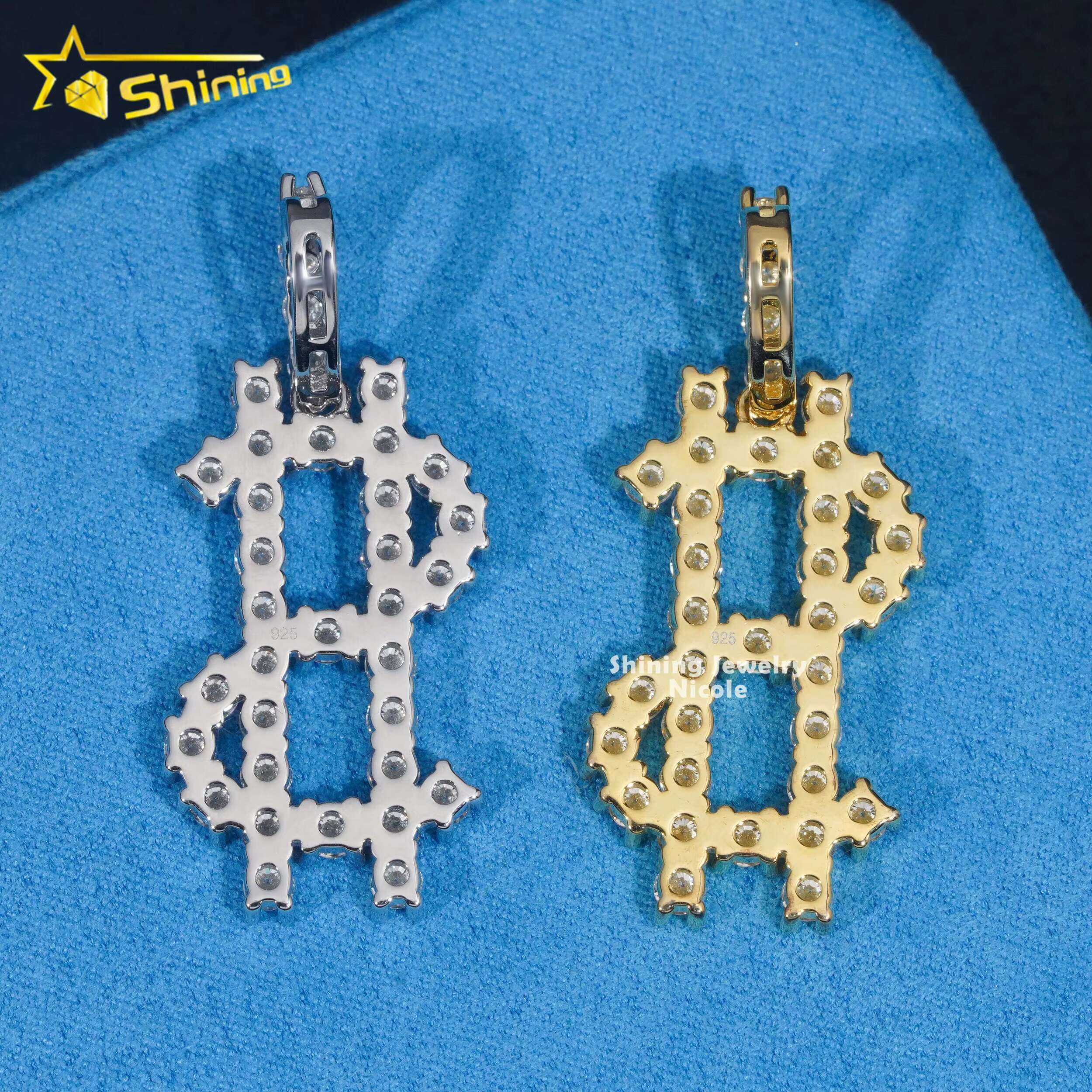Hip Hop Style Money Sign High Quality GRA Certificate Diamond 925 Silver Moissanite Pendant