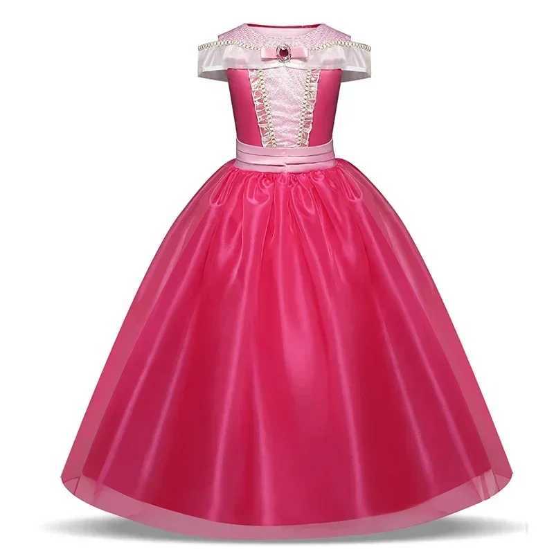 Disney Girl Sleeping Beauty Aurora cosplay costume pink birthday carnival party costume childrens Christmas costumeXJ250411