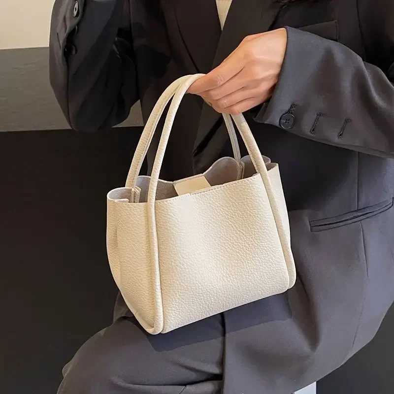 Mother-Child Handbag Womens New Pure Color Basket Bag Crossbody Bag 2025 New Style Fashionable And Practical Shoulder BagW251111