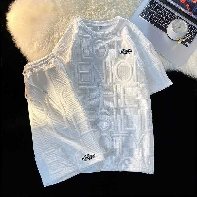 Fashionable mens five piece elegant summer simple style loose fitting long sleeved business loftXJ250412