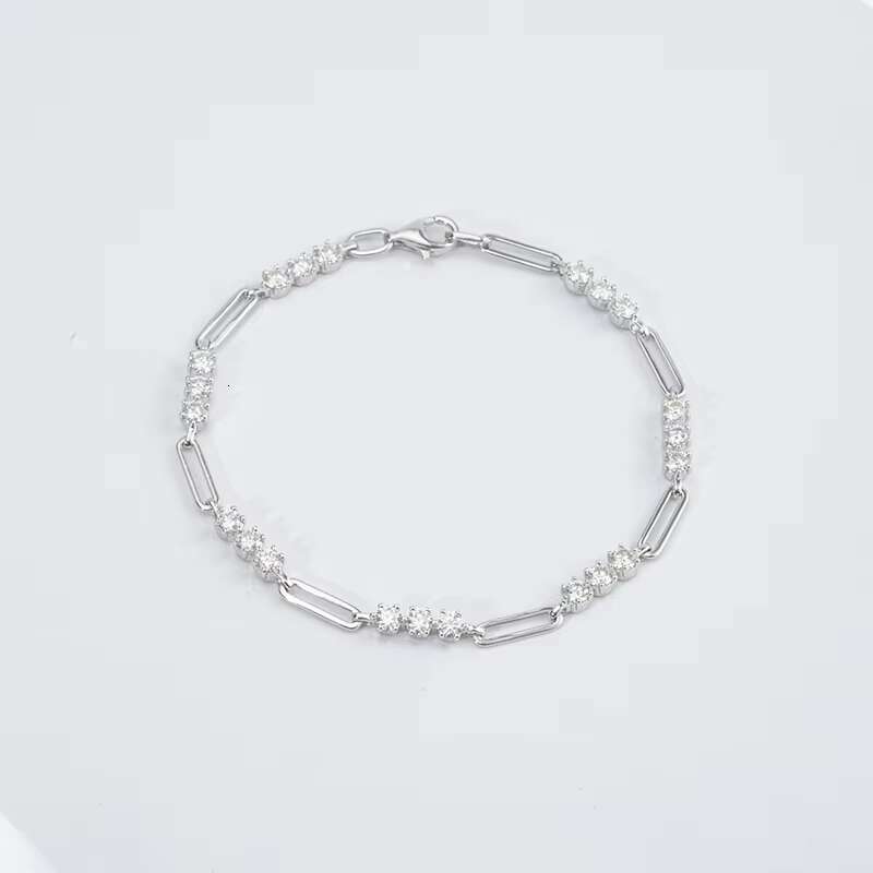 Mosinite Diamond Jewelry Moissanite Classic Style Bracelet 925 Sterling Silver with 18K White/Gold Plating Gift for Women