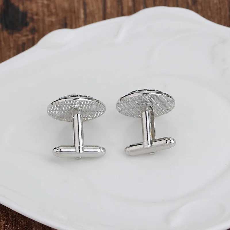 1 pair of fashionable mens round cufflinks fashionable womens round mens wedding party jewelry accessories party gifts 2024T250412