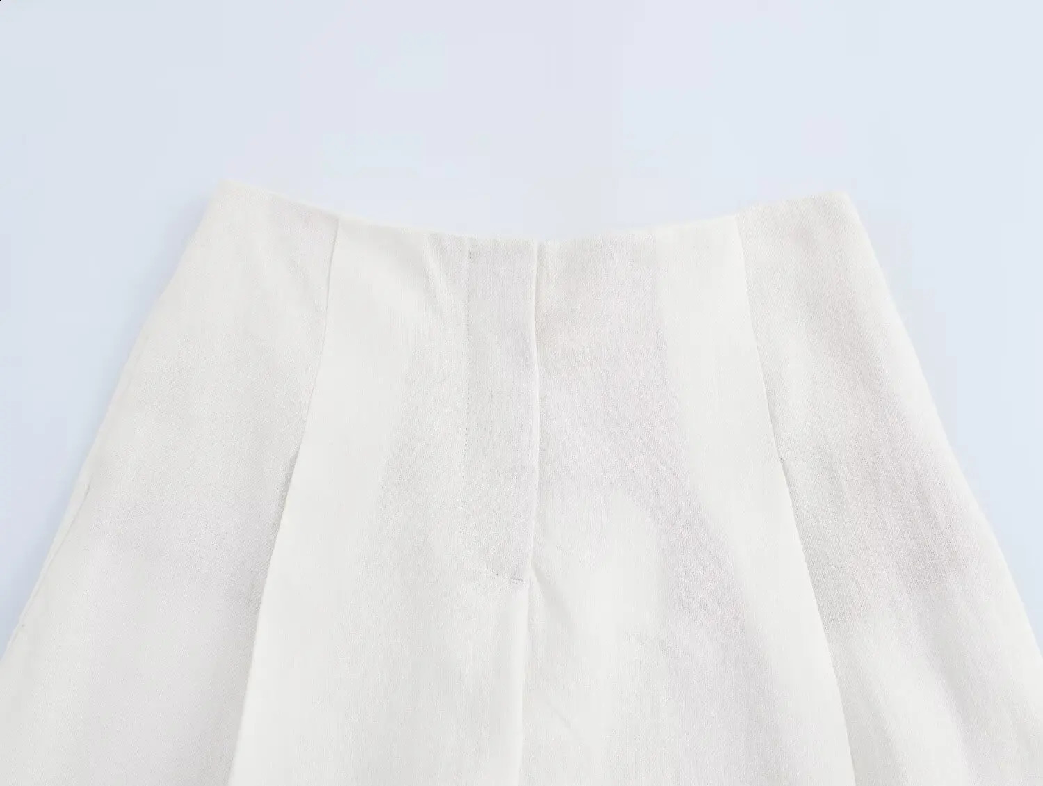 European and American style temperament versatile linen blended wide-leg pants womens fashionable high waist drape casual p 250411