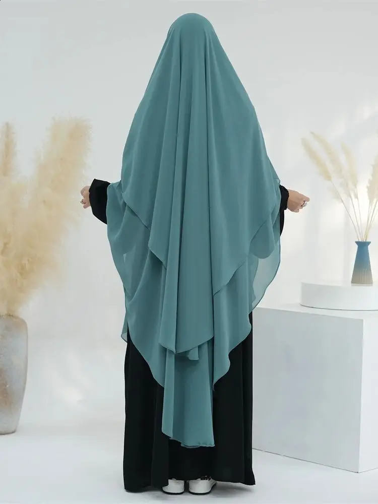 Eid al Fitr Dubai Chiffon Niqab Maxi Khimar Abaya Damen Islamic Headscarf Abayas Women Ka Muslim 250411
