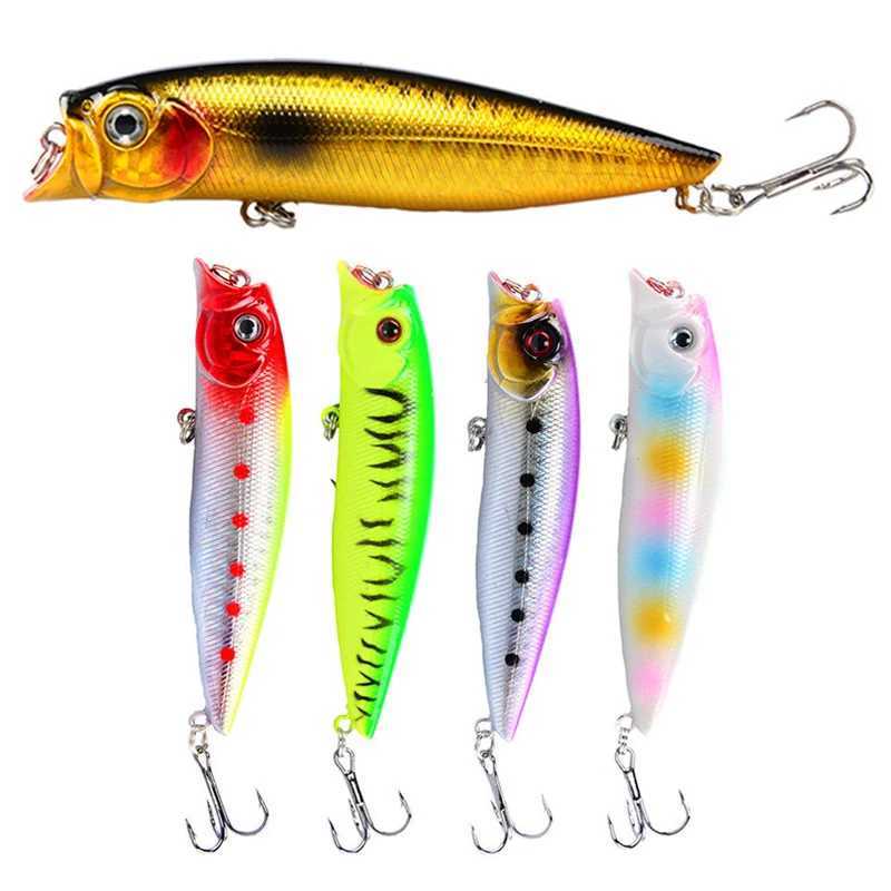 POETRYYI Hot 1pc Popper Fishing Lures 9cm/11g Topwater Popper Bait 17 Color Hard Bait Artificial Wobblers Plastic Fishing Tackle Z250411