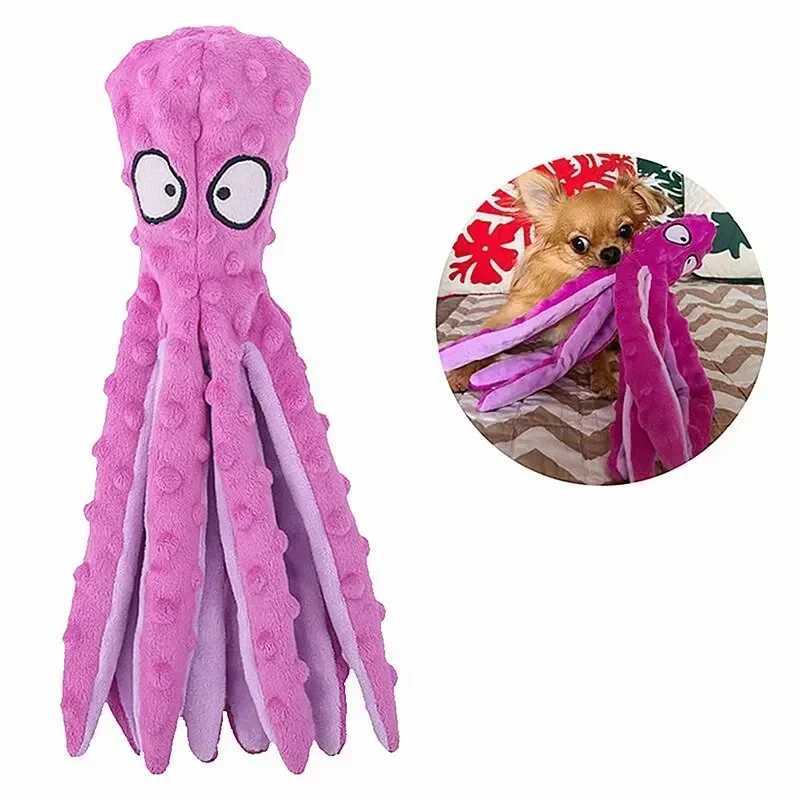 High Quality Dog toy octopus squeeze dog toy soft and durable interactive dog chew toy T2504012
