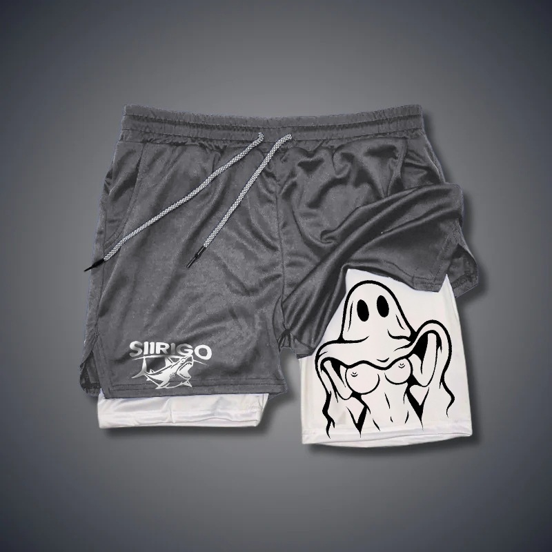 Running Shorts Fashionable Double Layer Fitness Men's Summer Slim Quick Dry Breathable Sports And Apparel