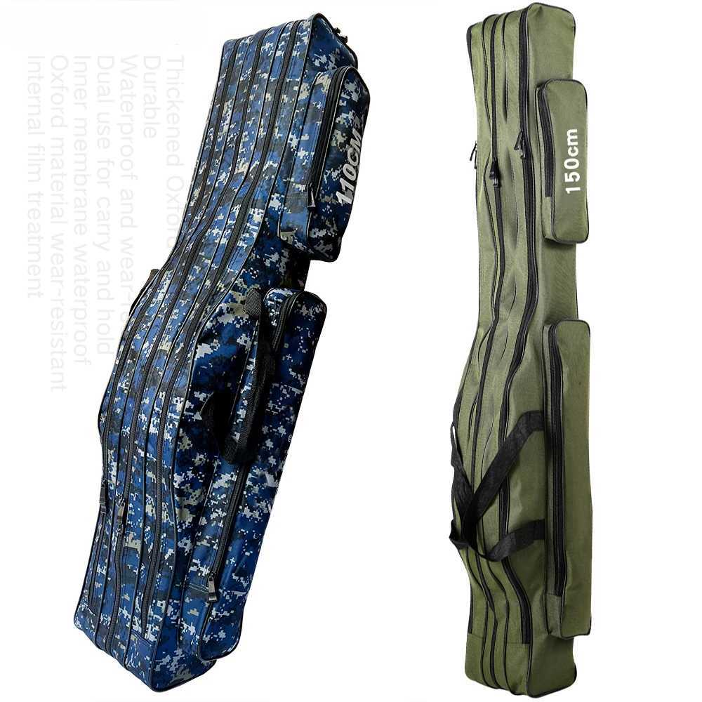 Fishing Rod Bag 110/120/130/150CM Multifunctional Waterproof Bags Large Travel Storage Bag Outdoor Tactical Backpack Case Z250411