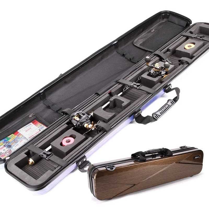 Hard Shell Fishing Case 105cm Suitable Outdoor Shore Fishing Ice Raft FIshing Multifunction Bait Spinning Reel Storage Durable Z250411