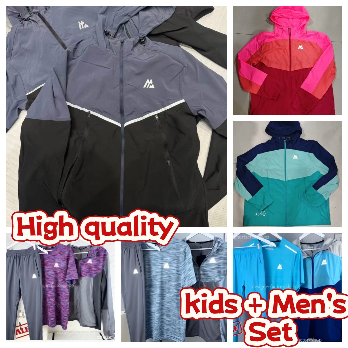 kid monterex tracksuit tech 3-piece set Mens Trouser Set sports fiess jogging suits running shirts quick dry sportswear gym t-shirt sweatpants Set nocta tracksuit