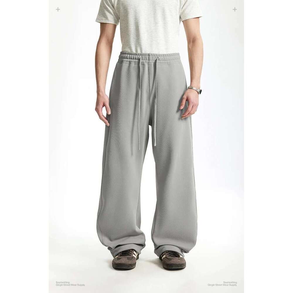 Smart Temperature Control Curved Pants For Men Streetwear 3D Cut Casual Trousers