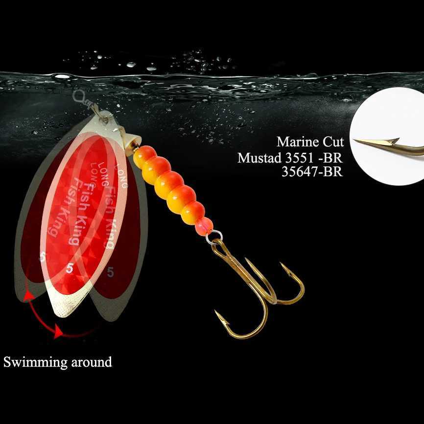 1pcs Spinner Lure Bait with Hooks Pesca Wobblers Metal Fishing Lure 4.5g/7.0g/12.5g/17.4g/27.1g Artificial Spoon Lures Bass Z250411