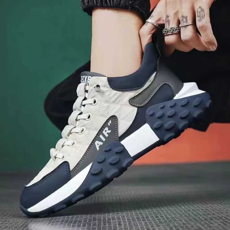 Leather mens shoes sports shoes trend casual shoes Italian breathable casual mens sports shoes anti slip shoes mens vulcanized shoes W250412