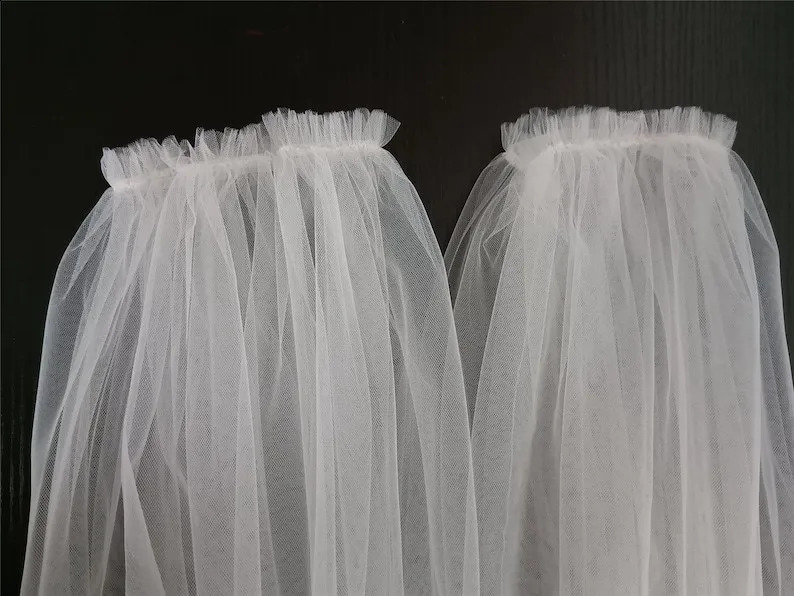 Lace Applique Removable Wedding Sleeves Bride Gloves Tulle Wedding Accessory Puffy Long Sleeves 250408