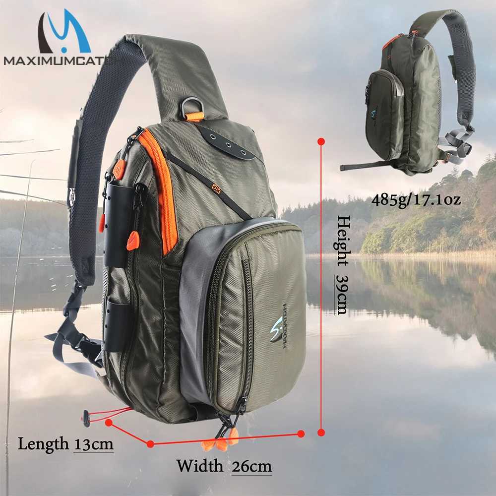 Maxcatch FCO Fishing Sling Back Pack Outdoorsport Fly Fishing Sling Bag With Fly Patch Z250411