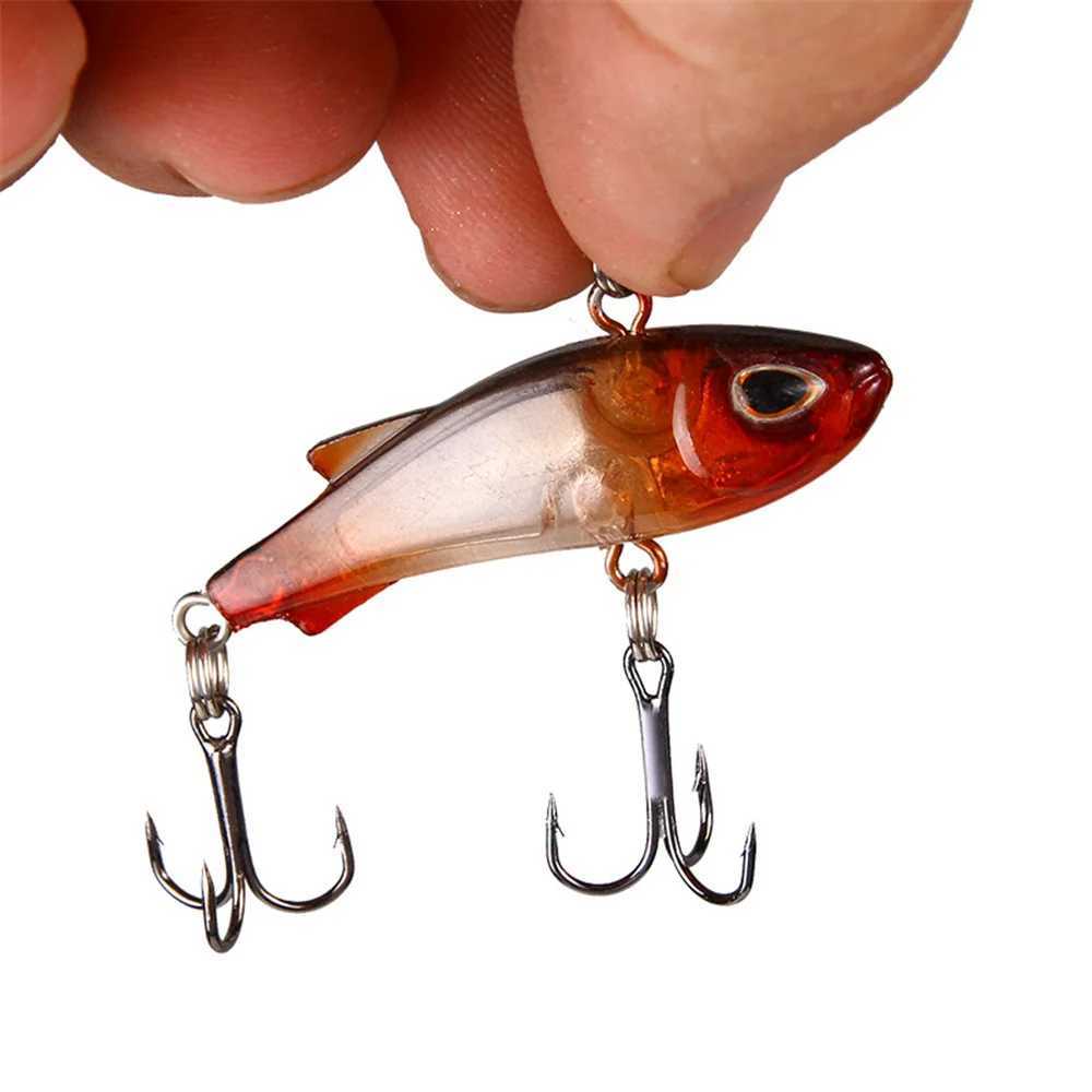 1Pcs 4cm 4g Mini Winter VIB Fishing Lures Sinking Vibration Artificial Wobbler Ice Hard Bait Bass Pesca Crankbait Fishing Tackle Z250411