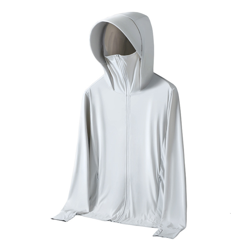 Sunscreen Clothing for Women in Summer Uv Protection Sun Protection Hooded Skin Clothing Thin and Breathable Ice Silk Sunscreen Clothing Fishing Cloth