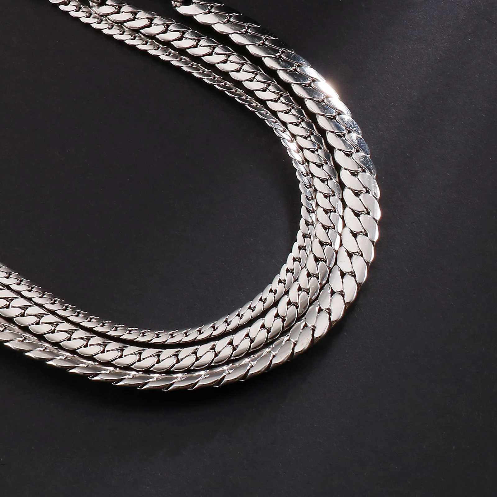 4/5/7mm Snake Chain Shiny Polished Link Couple Bracelet Simple Stainless Steel Trend jewelryC250411