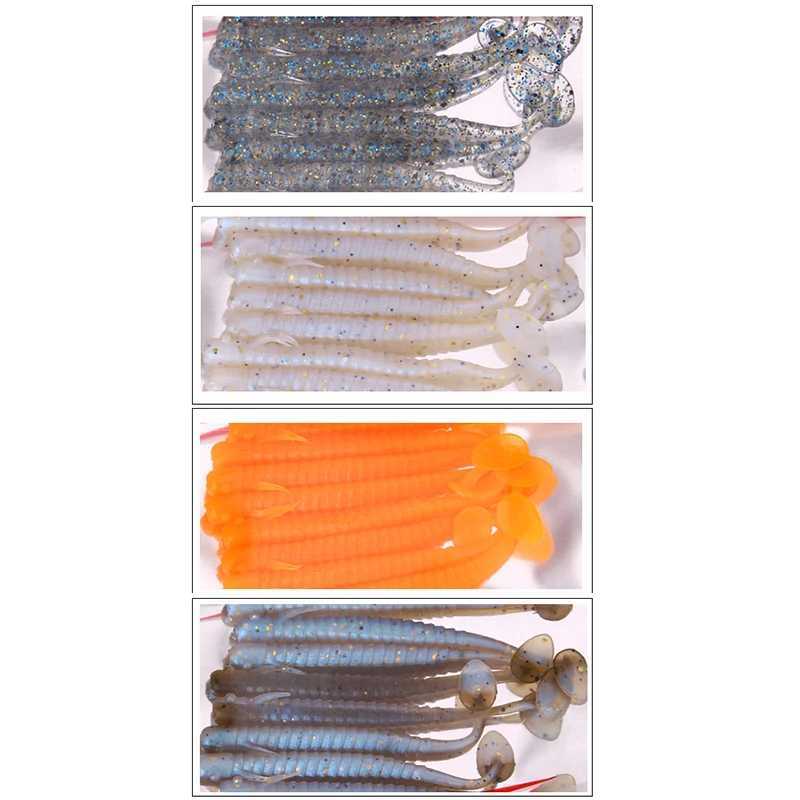WESTBASS 8PCS Slug Soft Baits 75mm-2g Rubber Bass Swimbaits Silicone Fishing Lures Jigging Worm Wobbler Larva Shiner Isca Pesca Z250411
