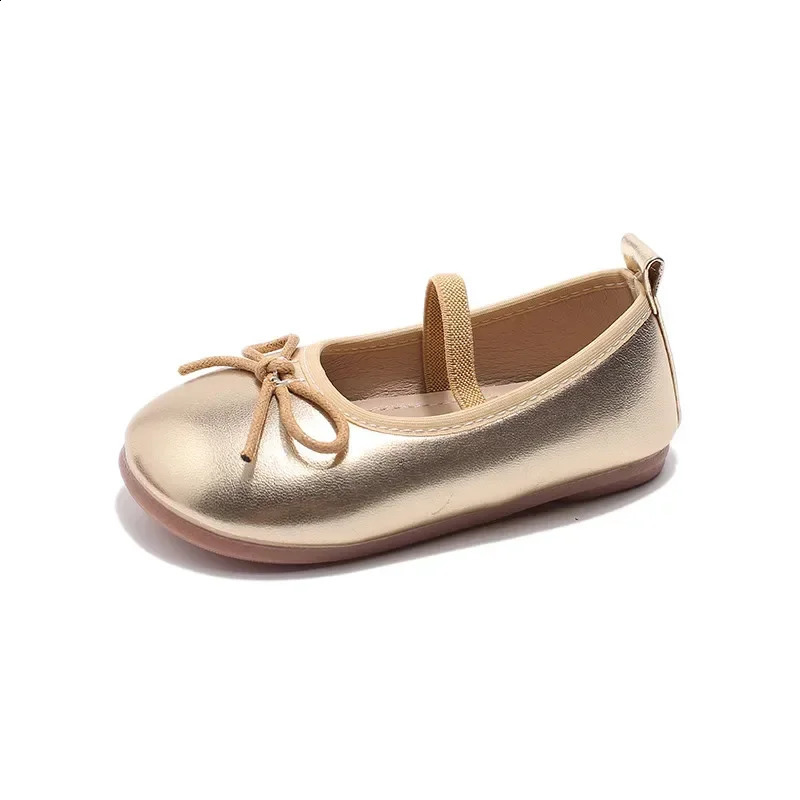 Girls dress shoes childrens elastic band shoes autumn childrens patent leather apartment Mary Jans princess shoes 23 250411