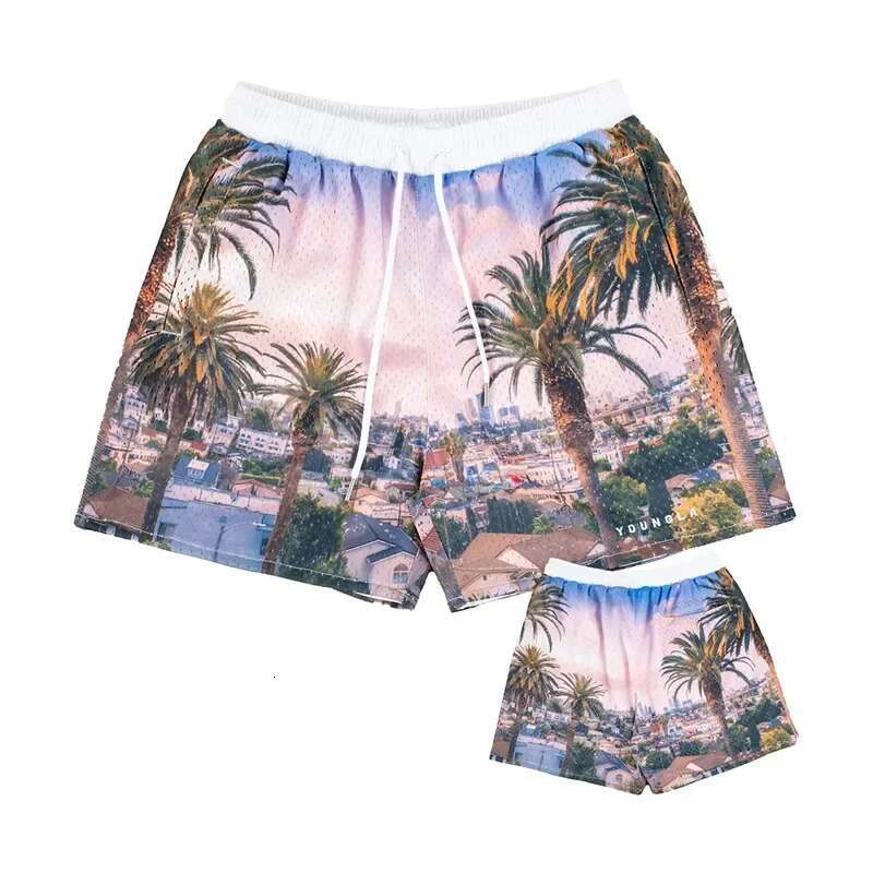 Gym Fiess Shorts Casual Jogging Mesh Quick Drying Breathable Beach Pants Men Clothing 7 colors
