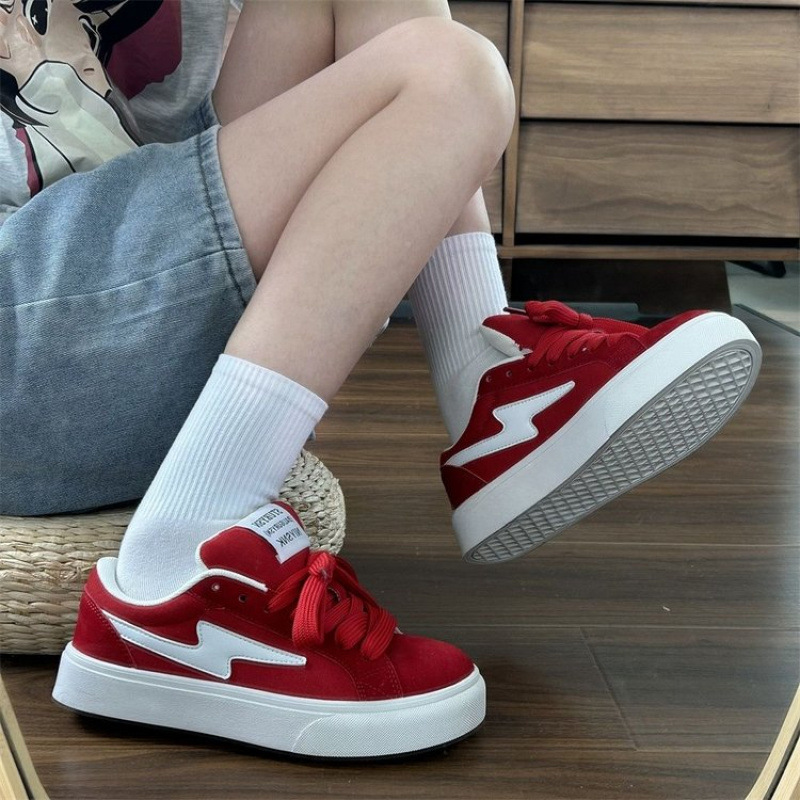 Viral Instagram Retro Skate Shoes - Korean Fashion Breathable Platform Sneakers, Comfortable Unisex Streetwear