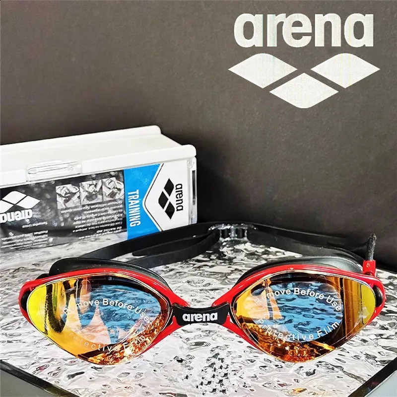 Arena swimming goggles for men and women waterproof and anti fog swimming goggles professional competition swimming cap set 250411