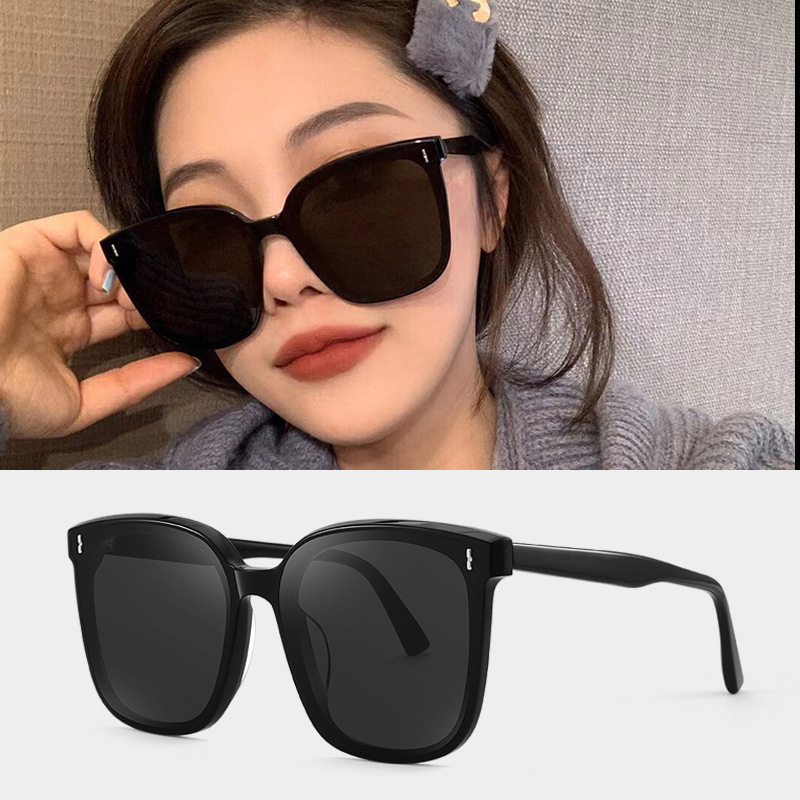 Fashionable large box vertical rice nail sunglasses women Tiktok live streaming anti ultraviolet driving