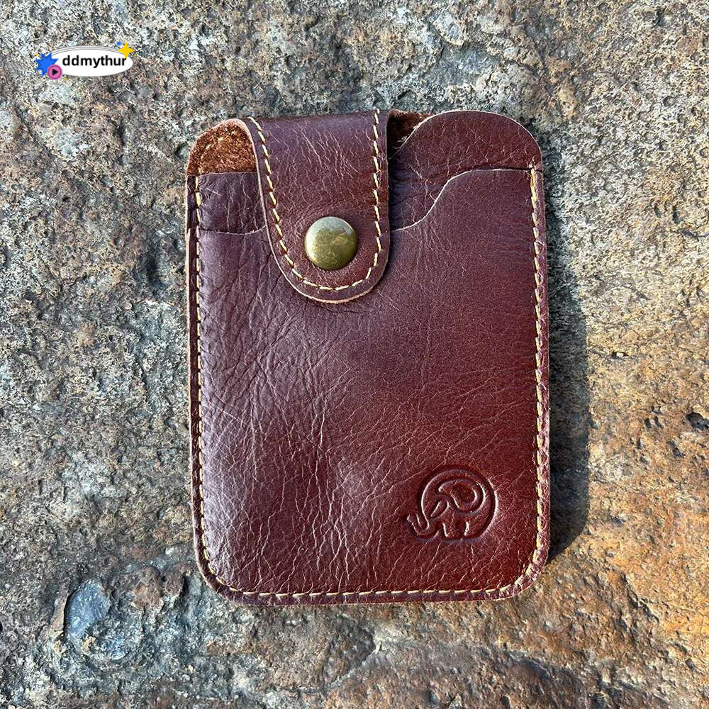 Slim Mens Holder Wallet Credit Bank Cardholder Cow Leather Bus Card Case ddmythur