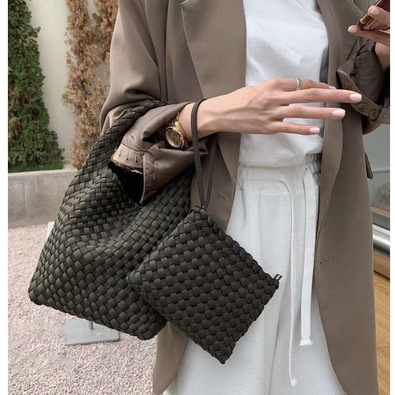 High Elastic Fabric Woven Women Advanced Texture Handheld Bucket Bag Versatile Crossbody Bags Bz815