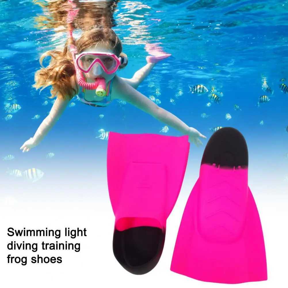 1 pair of silicone diving fins swimming training fins professional swimming finsY250412