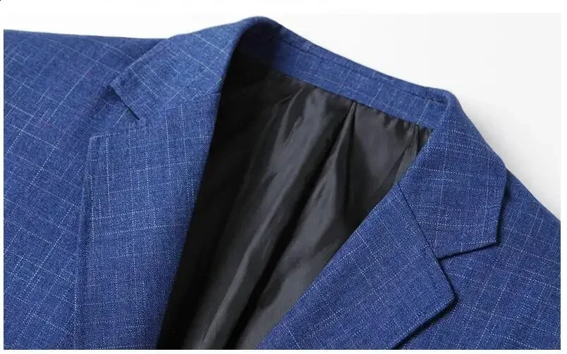 Mens Korean Trench Coats Mens Plain Blazer Jacket Set Business Casual Slimming Blazer Coats Mens Clothing 250411