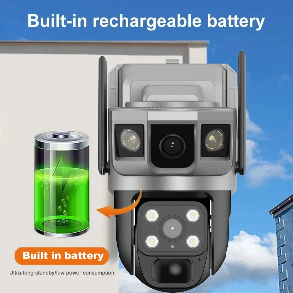 6K 12Mp Solar Camera 4G SIM Card Wifi Smart Home Security Protection Outdoor IP Wireless Waterproof Video Surveillance Cameras