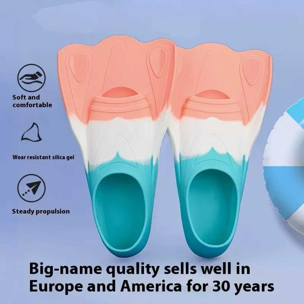 High performance adult swimming flip cover - a flashy silicone material for outdoor water sports and free diving practiceY250412