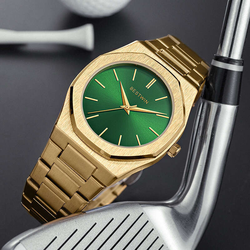 Men's Brand Waterproof Quartz New Wholesale Export Hot-Selling Watch Butterfly Double Push Button