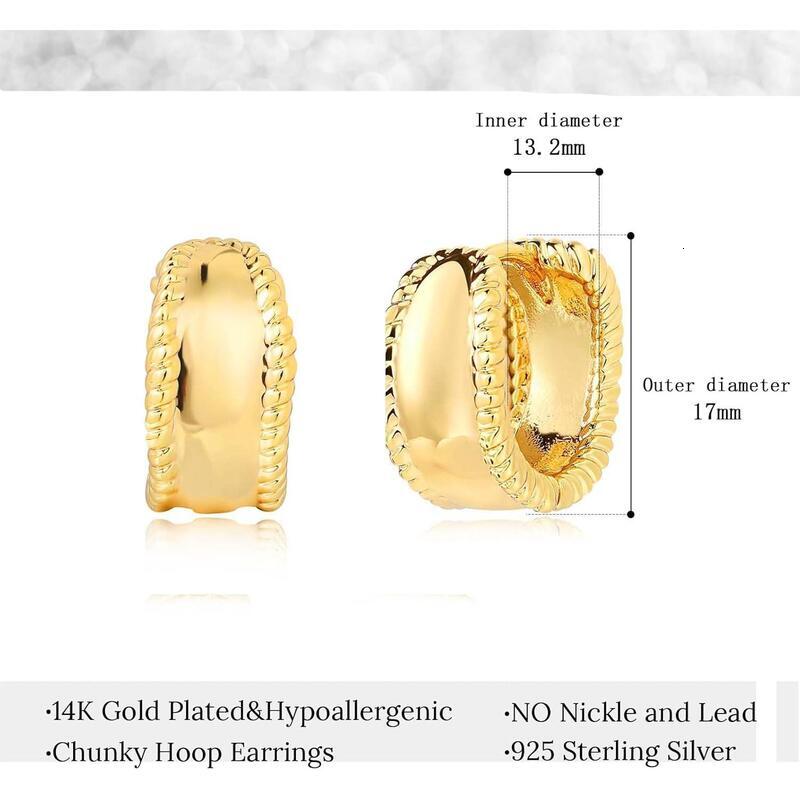 Exquisite Gold-Tone Hoop Earrings Set - Stylish and Versatile Jewelry for Women
